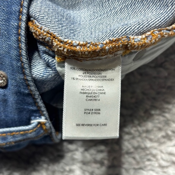 Cabi Jeans Womens 2 Slim Boyfriend Patchwork Denim Casual Stretch BOHO Hippie - Picture 3 of 5